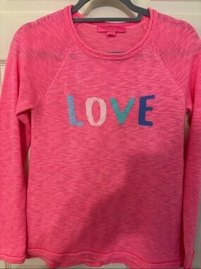Lilly Pulitzer Pink 'LOVE' Knit Sweatshirt